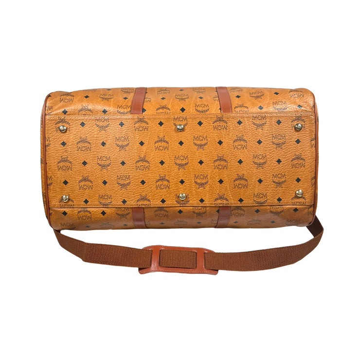 MCM - Cognac Visetos Boston Duffle Bag 55 w/Strap