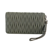 Miu Miu - Grey Nappa Matelasse Pearl & Crystal Crossbody Wristlet