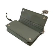 Miu Miu - Grey Nappa Matelasse Pearl & Crystal Crossbody Wristlet