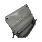 Miu Miu - Grey Nappa Matelasse Pearl & Crystal Crossbody Wristlet