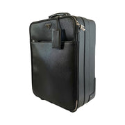 Prada - Black Saffiano Leather Trolley Rolling Luggage