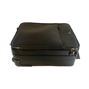 Prada - Black Saffiano Leather Trolley Rolling Luggage