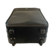 Prada - Black Saffiano Leather Trolley Rolling Luggage