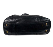 Prada - Daino Black Vitello Leather Shoulder Bag w/Strap