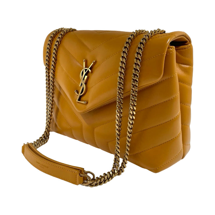 Saint Laurent - LouLou Small Quilted Calfskin Leather Cheddar