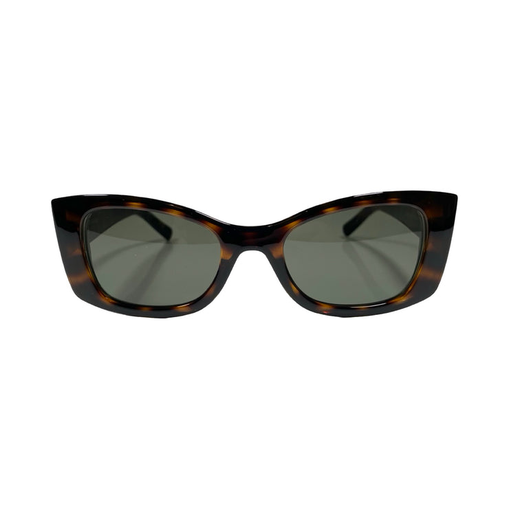 Saint Laurent - YSL Rectangular Cat Eye Havana Sunglasses