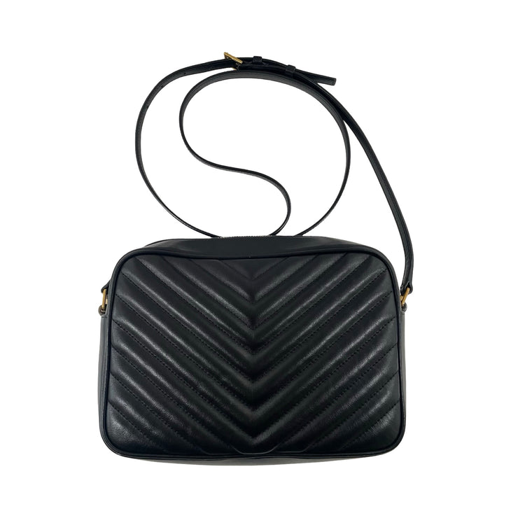 Saint Laurent - YSL Lou Medium Quilted Black Leather Camera Bag