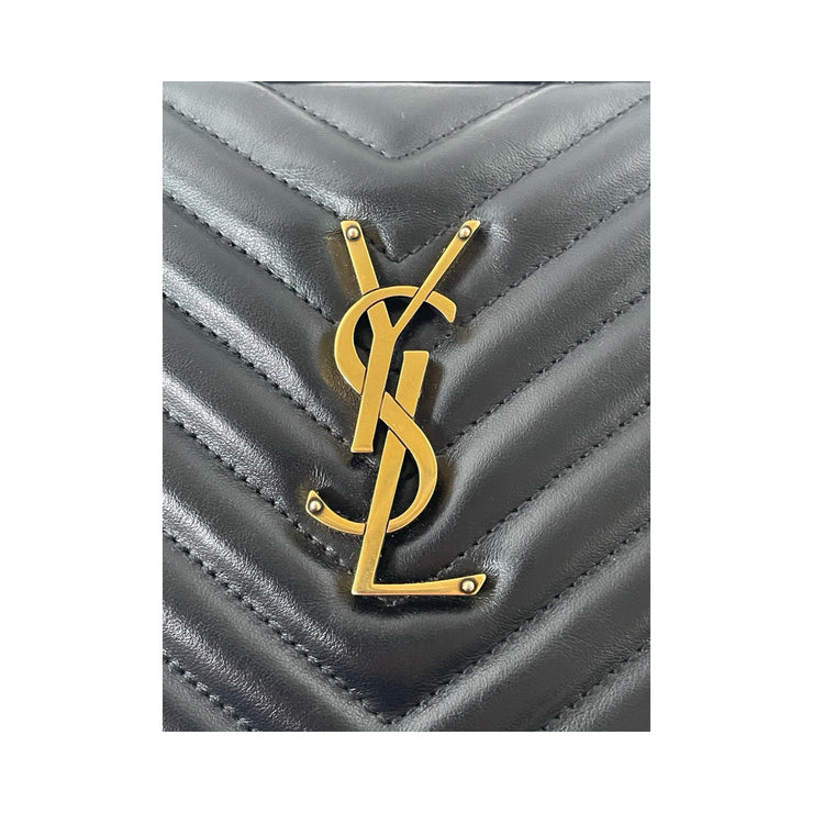 Saint Laurent - YSL Lou Medium Quilted Black Leather Camera Bag