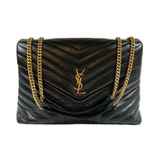 Saint Laurent - YSL Loulou Large Black Quilted Leather