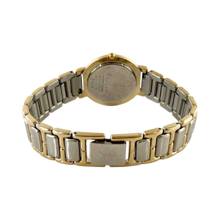 Saint Laurent - YSL Roman Bezel Black Dial 2 Tone Women&