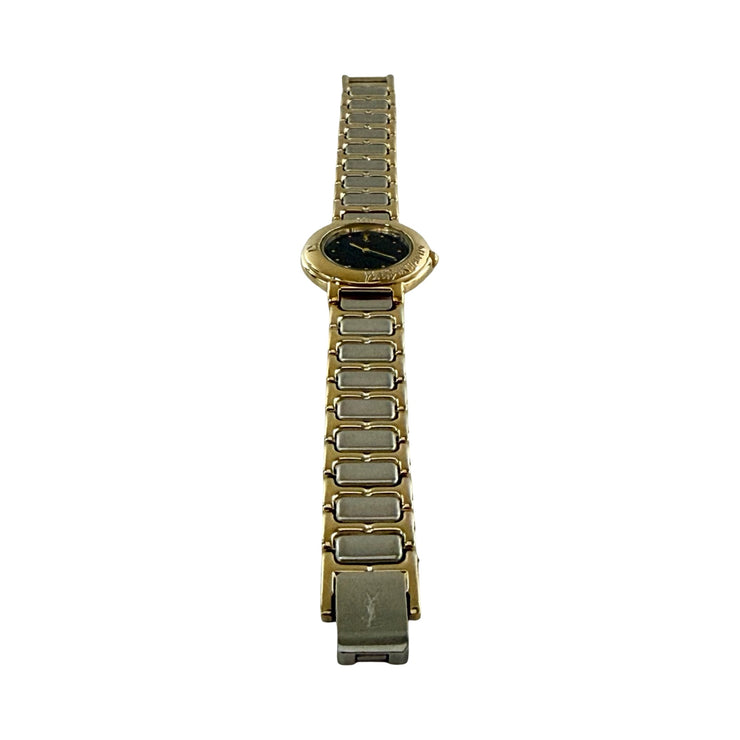Saint Laurent - YSL Roman Bezel Black Dial 2 Tone Women&
