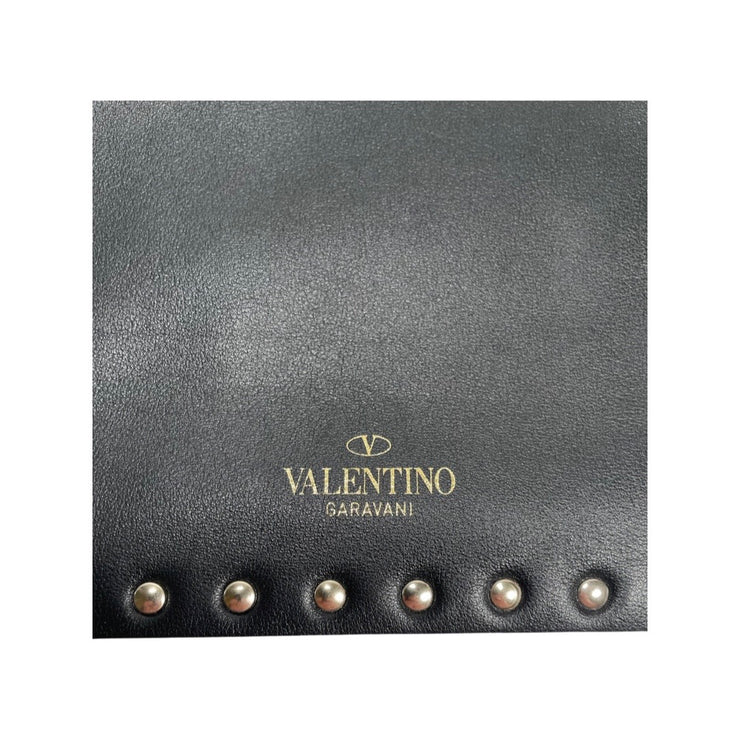 Valentino Garavani - Black Leather Rockstud Clutch Pouch