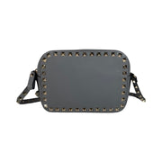 Valentino Garavani - Grey Leather Rockstud Mini Crossbody Camera Bag