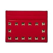 Valentino Garavani - Red Leather Rockstud Card Holder