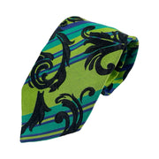 Versace - Avocado Striped Baroque Silk Tie