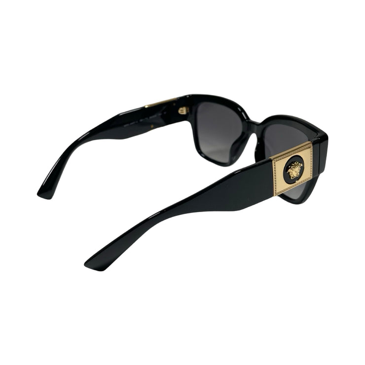 Versace - Black & Gold Medusa Polarized Sunglasses