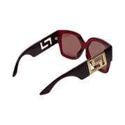 Versace - Oversized Pomegranate Greek Key Sunglasses