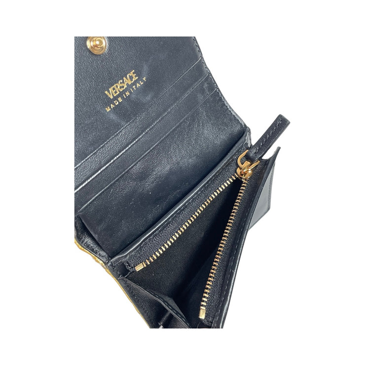 Versace - Virtus Metallic Gold Lambskin Bifold Wallet