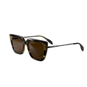 Alexander McQueen - NEW Brown & Silver Havana Sunglasses