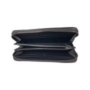 Bottega Veneta - Black Intrecciato Lambskin Long Zip Wallet