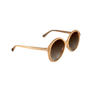 Chloe- NEW Ivory/Bone Round Braided Sunglasses