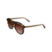 Chloe -  NEW Light Brown Havana Aviator Sunglasses