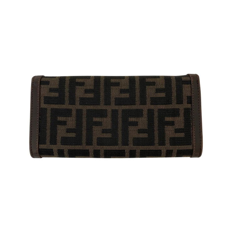 Fendi - FF Zucca Brown Leather Long Wallet