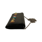 Fendi - Studded Leather Continental Chain Wallet