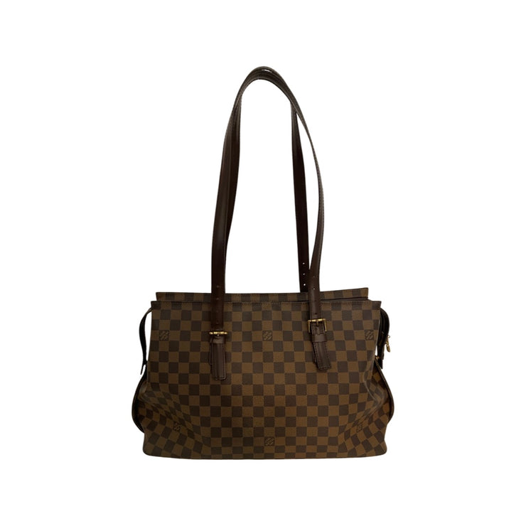 Brown Louis Vuitton Damier Ebene Parioli GM Shoulder Bag