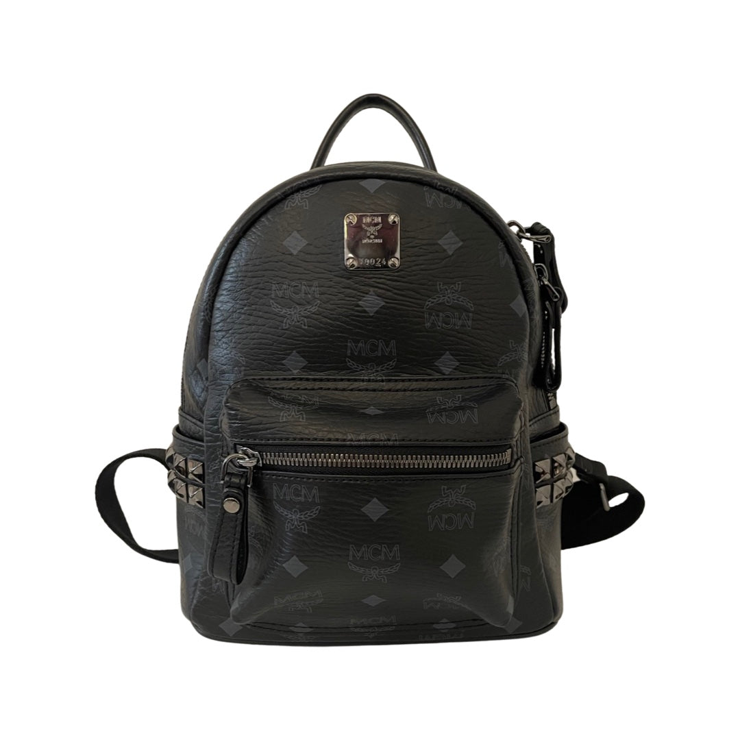 MCM Stark Mini Black Visetos Backpack | FOMO Rochester, NY