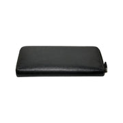 Prada - Metallic Pewter Saffiano Leather Zip Wallet