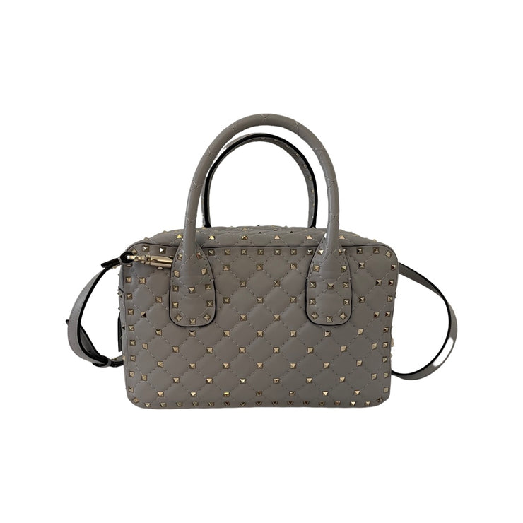 Valentino Garavani - Grey Rockstud Boston Bag