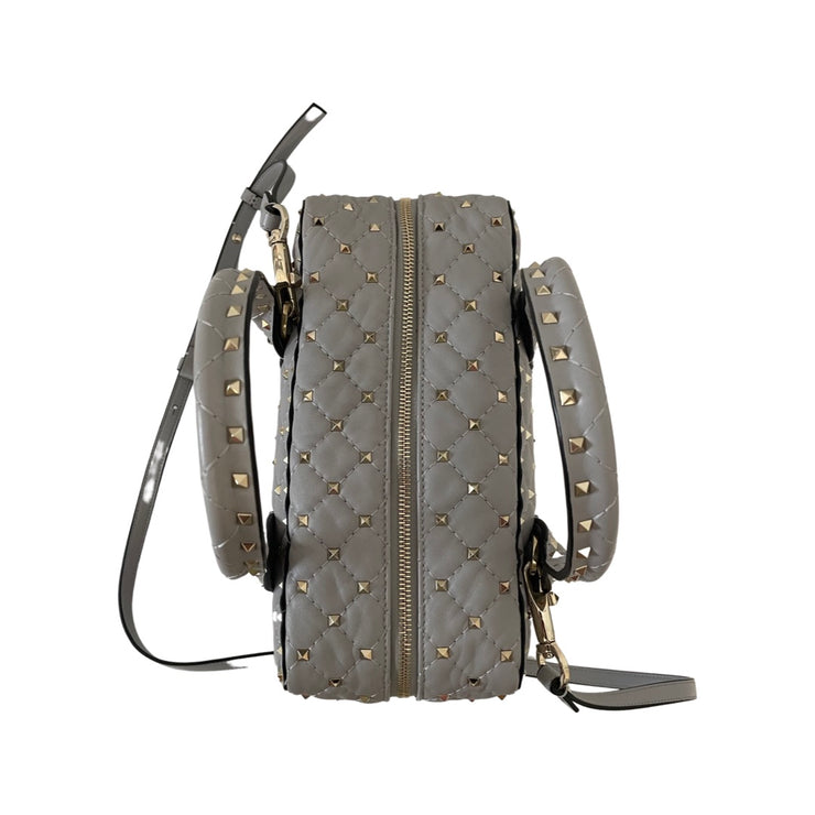 Valentino Garavani - Grey Rockstud Boston Bag