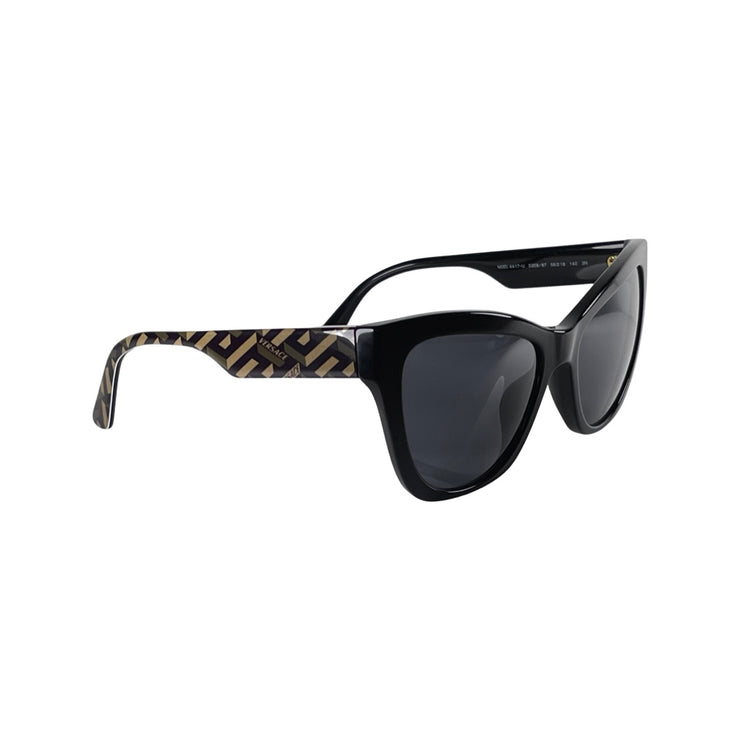 Versace - NEW La Greca Black Cat-Eye Sunglasses