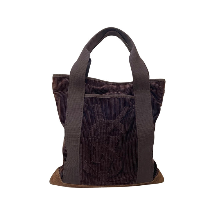 Yves Saint Laurent - YSL Vintage Brown Corduroy Tote